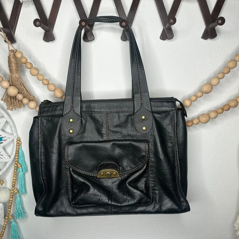 Fossil Black Leather Shoulder Bag